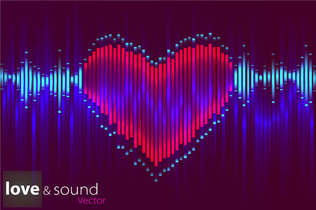 Illustration of music equalizer bar in shiny backgroundのイラスト素材