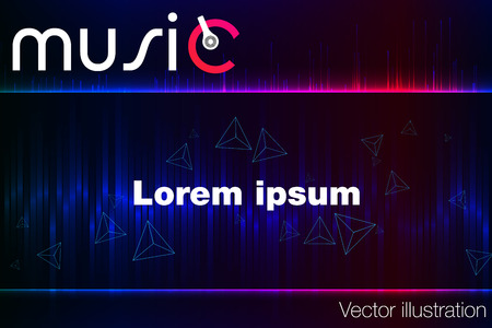 Vector sound waves set. Audio equalizer technology, pulse musical. Vector illustrationのイラスト素材