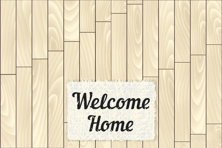 Welcome. Doormat of the white grassのイラスト素材