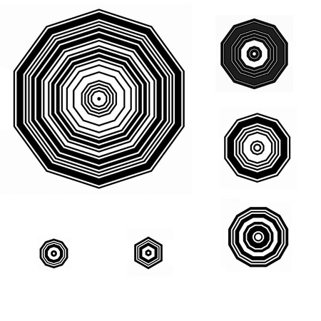 Full page of geometric pinwheel patterns のイラスト素材