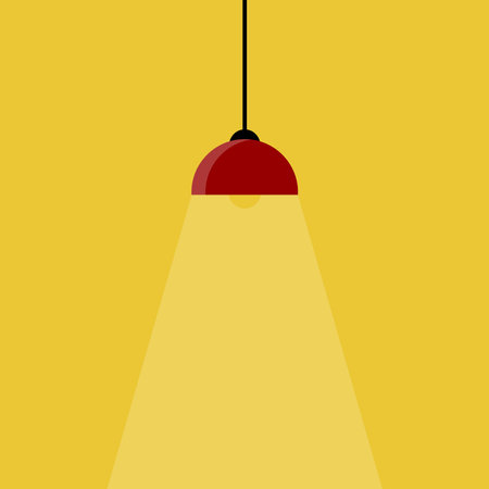 Lamp light with place for text, thinking concept, business idea. vector illustration.のイラスト素材