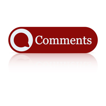 COMMITS red web button with reflection on white background, vector illustrationのイラスト素材