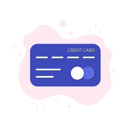Credit card vector icon isolated on white background.のイラスト素材