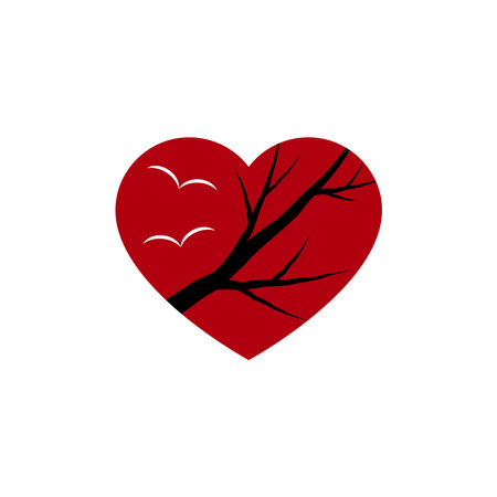 creative heart icon design. Vector illustration isolated on white background.のイラスト素材