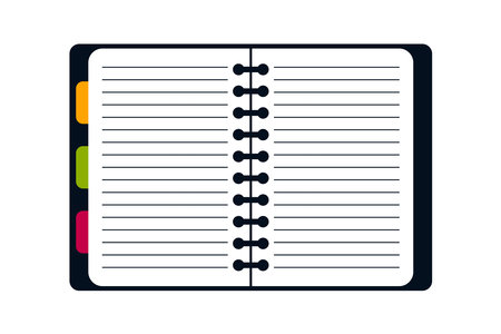 Notepad for notes, concept of contacts, notebook or phone book.のイラスト素材