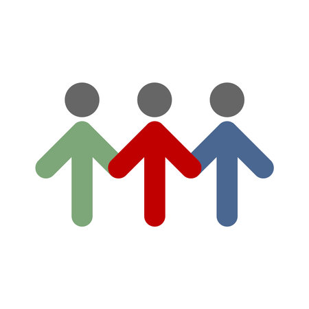 Teamwork concept icon on white background.のイラスト素材