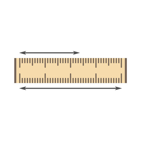 Ruler icon isolated on white background. Measuring tool. vector illustration.のイラスト素材