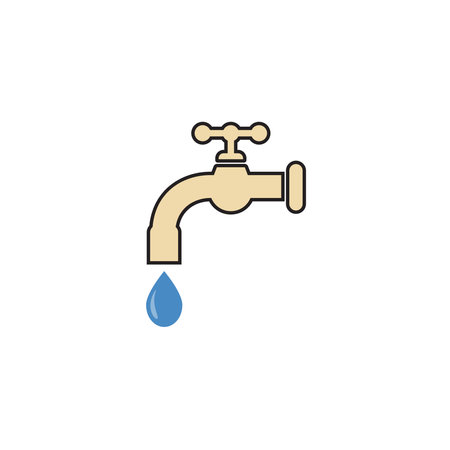 Water tap icon on background for graphic and web design. Creative illustration concept symbol for web or mobile appのイラスト素材