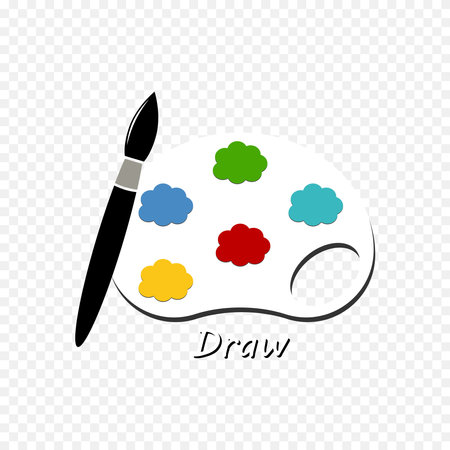 A palette of colors for painting with a brush. vector illustration.のイラスト素材