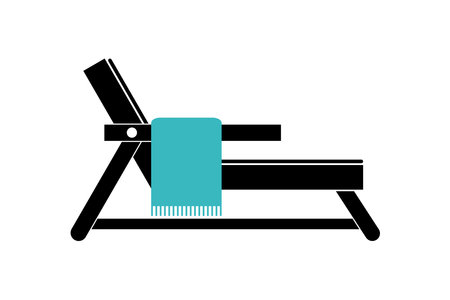 beach chair icon. Travel trip vacation and tourism theme. Isolated design. vector illustrationのイラスト素材