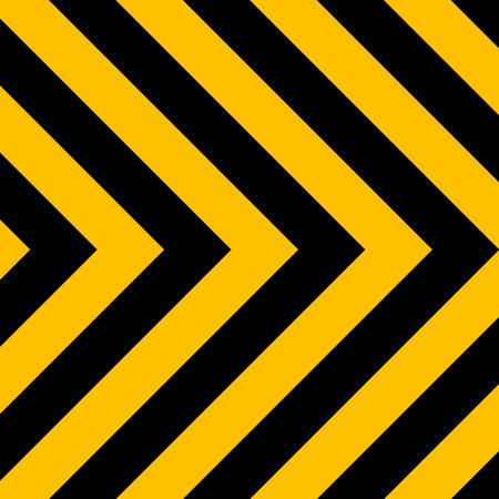 Black and yellow striped road sign.のイラスト素材