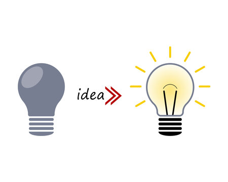 light bulb icon. Vector electric symbol of energy, ideas, goals, creative, technology, business, solution.のイラスト素材