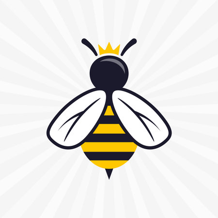 Creative design of queen bee. Vector illustration on a transparent background.のイラスト素材