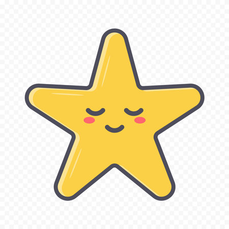 Star cartoon style. vector creative illustration.のイラスト素材