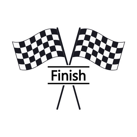 Race flag vector illustration. Symbol of completion.のイラスト素材