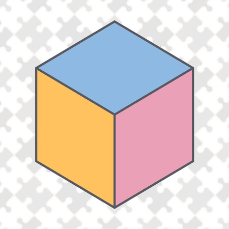 Cube vector design, graphic silhouette.のイラスト素材