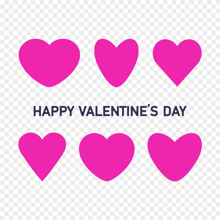 Valentine's day, love symbol, hearts collection.のイラスト素材