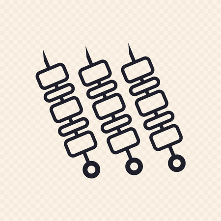 Kebab vector icon. Outdoor recreation concept.のイラスト素材