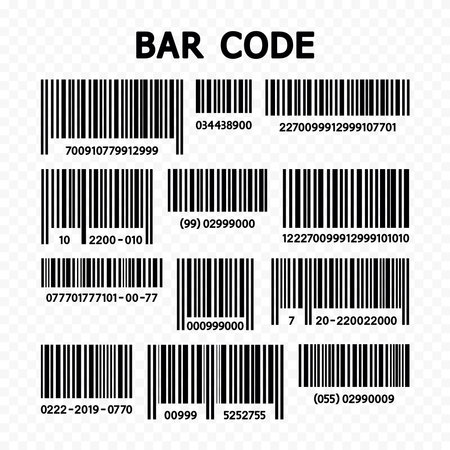 Vector collection of barcodes.Universal code for scanning a product or item.のイラスト素材