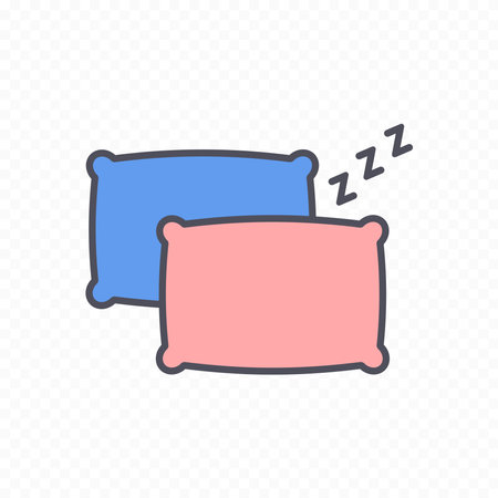 Pillow design, sleep, relaxation concept. Vector illustration.のイラスト素材