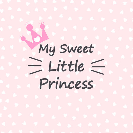 Little princess. Vector design for fashion, cute banner.のイラスト素材