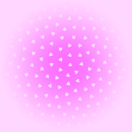 Abstract modern pink gradient background with hearts.のイラスト素材