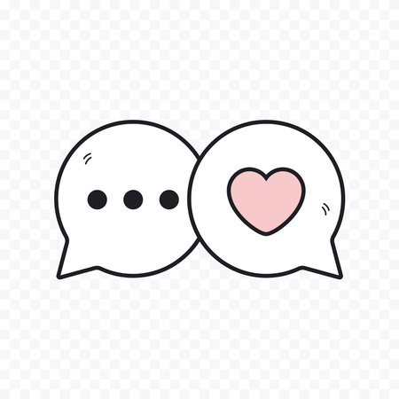 Speech bubble, talk about love. Vector illustration.のイラスト素材