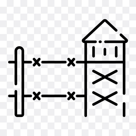 Linear style web icon, symbol of military conflicts.のイラスト素材