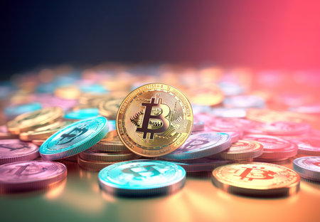 Cryptocurrency Coins Diversity: Financial Blockchain Assetsの素材