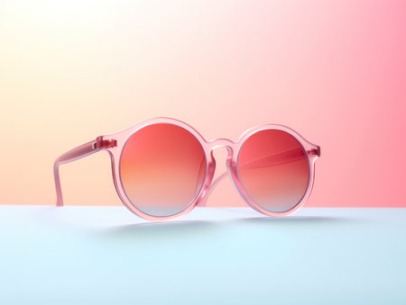 Trendy pink sunglasses.の素材