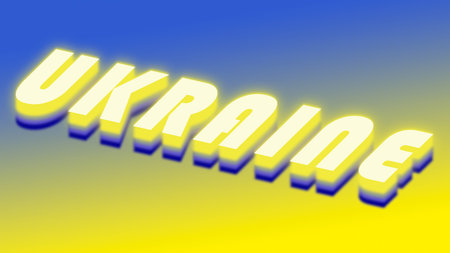 Ukraine; inscription about Ukraine; assistance to Ukraine; yellow and blue illustration; Ukrainian illustration;の写真素材