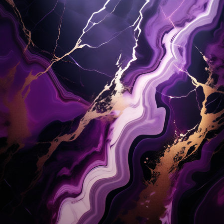 Purple marble texture with gold veins. Abstract background and texture for design.の素材
