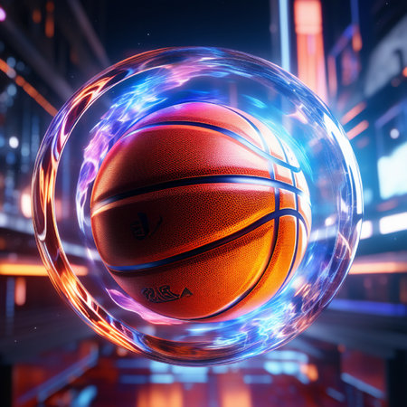Basketball Design Background. 3D illustration. 3D rendering.の素材