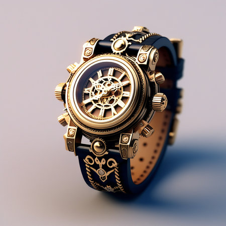 Luxury watch isolated on a white background. 3d renderの素材