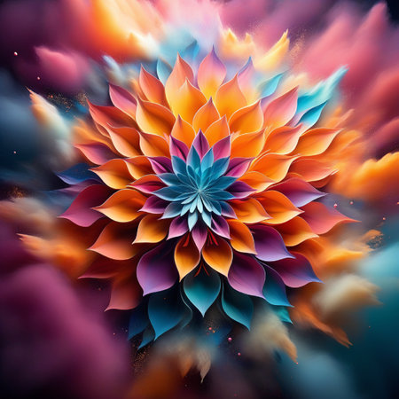 Abstract fractal. Fractal art background for creative design. Decoration for wallpaper, desktop, poster, cover booklet. Print for clothes, t-shirt. Creative illustration for designの素材