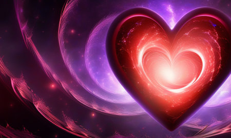 Valentine's day background. Abstract fractal. Design element for brochure, advertisements, presentation, web and other graphic designer works. Digital collage.の素材