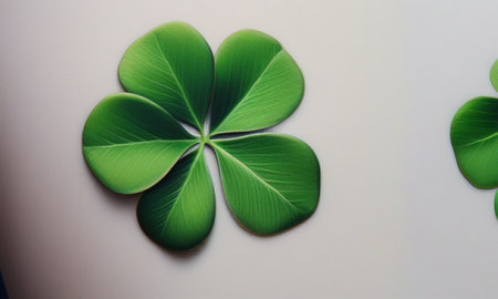 Clover leaf on white background. St.Patrick's Dayの素材