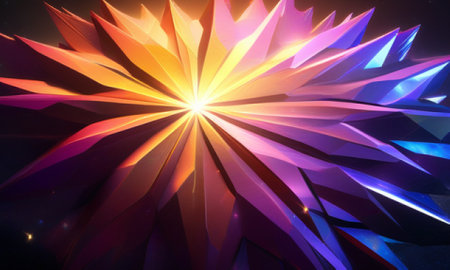 Abstract background with light rays. 3d rendering, 3d illustration.の素材