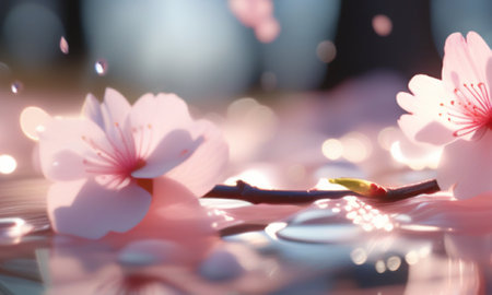 cherry blossom, sakura flowers, cherry blossom backgroundの素材