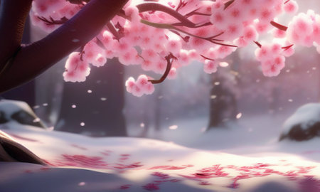 cherry blossom in winter. cherry blossom in winter.の素材