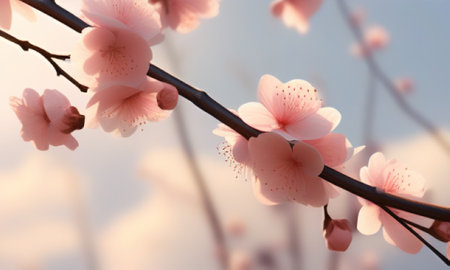 cherry blossom, sakura flower, cherry blossom backgroundの素材