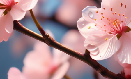 cherry blossom in spring, close-up, soft focusの素材