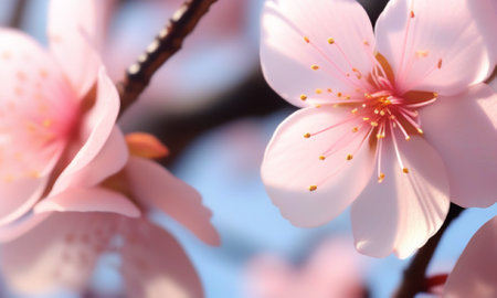 cherry blossom in spring, close-up, soft focusの素材