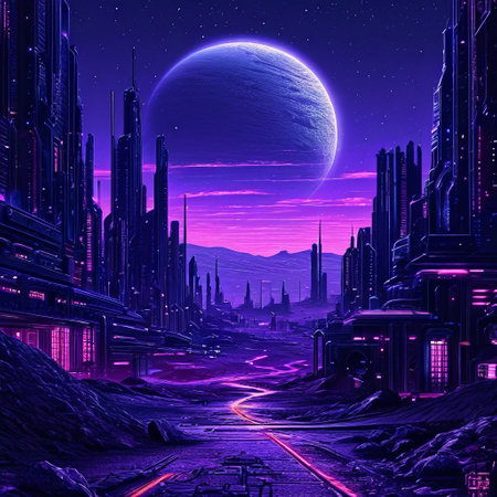 Fantasy alien planet. 3d rendering. Computer digital drawing.の素材