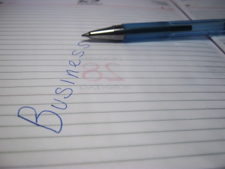 Open note book with lined pages free date space - Business Conceptの写真素材