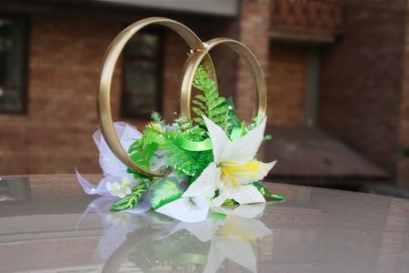 wedding car ringsの写真素材