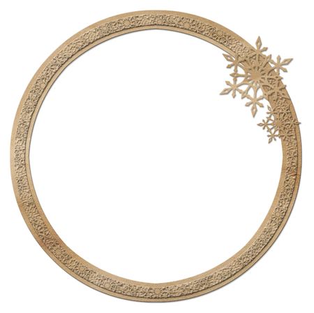 Cardboard winter frameの写真素材