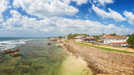 Walls of Dutch Fort in Galle, Sri Lankaの写真素材