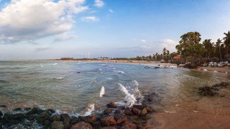 Beach near Kalpitiya, Sri Lankaの写真素材