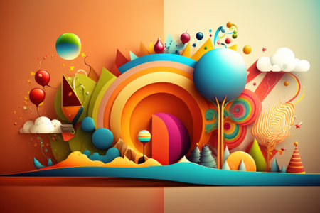 Abstract colourful background with space for your text, vector illustration.の素材